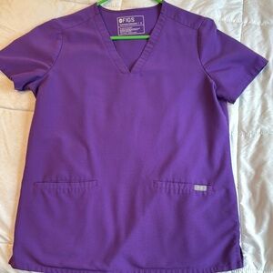 Figs Purple Scrub Top